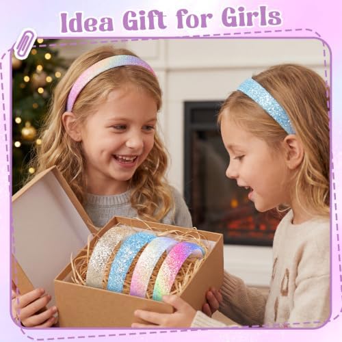 Girls Headbands 4 PCS Headbands for Little Girls 6-12 Princess Dress Up - Image 5