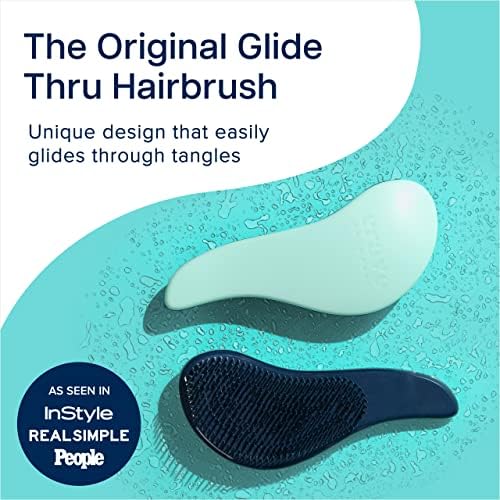 Crave Naturals Glide Thru Detangling Hairbrush that Glides Through Tangles For Wet, Dry and Damaged Hair - Gentle Detangler Styling Tool for Adults, Kids, Men and Women - 7.5 x 3 in, Turquoise - Image 2