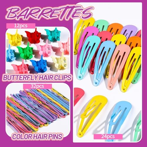 Teenitor Hair Accessories for Girls Colorful Hair Rubber Bands Hair Ties - Image 4