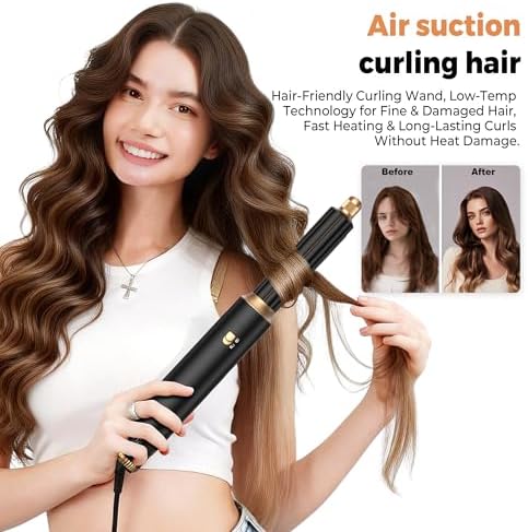 OKWRAP 5-in-1 Blow Dryer Brush, Hot Air Styler with Auto-Wrap Curlers - Image 3