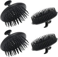 Segbeauty Scalp Massage Brushes, 4 Pcs Shampoo Brush Floriated Shower Comb Long Short Teeth Set, Head Massage Brush for Hair Growth Beard Tidying Pet Grooming Brushes Wet and Dry Scalp Care Black by Segbeauty