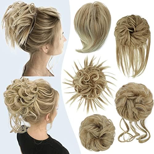 HMD 5 Pieces Messy Hair Bun Hairpiece Tousled Updo for Women by HMD