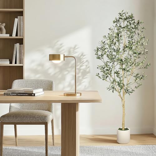 LYERSE Faux Olive Tree 7ft with Sturdy White Planter - Image 6