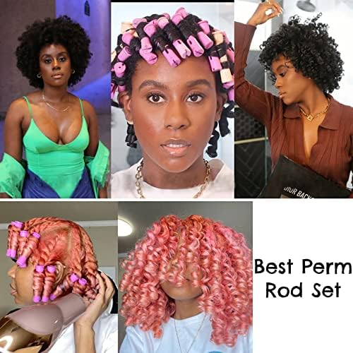 20pcs Women's Perm Rods Set for Natural Hair: 2 Sizes Cold Wave Hair Rollers for Curling and Styling All Hair Lengths - DIY Hairdressing Tools (Purple) - Image 7