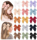 Niceye Big Hair Bows for Girls, Cotton Linen Alligator Clips, 4.5" Bows by Niceye