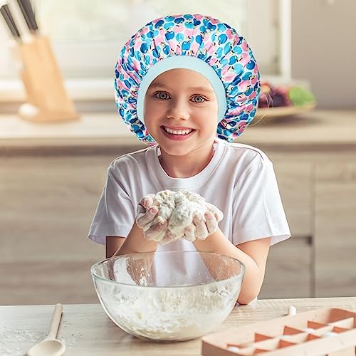 3 Pcs Kids Bonnets for Girls, Satin Silk Hair Bonnet for Sleeping - Image 3