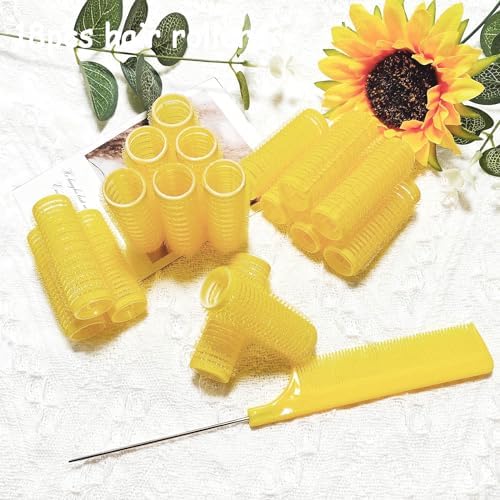 ZMD 18Pcs Self Grip Small Hair Curlers, Plastic Heatless Salon Dressing Rollers DIY Curly Hair Accessories for Women Girls Short Medium Hair (0.8 x 2.4 Inch) - Image 5