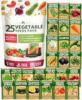 HOME GROWN 25 Variety Survival Seed Vault 14,200+ Heirloom Non-GMO Vegetable Seeds for Planting, High Germination, Family Garden Starter Kit, Tomatoes, Peppers, Carrots, Beans, Kale, Indoor Outdoor by HOMEGROWN