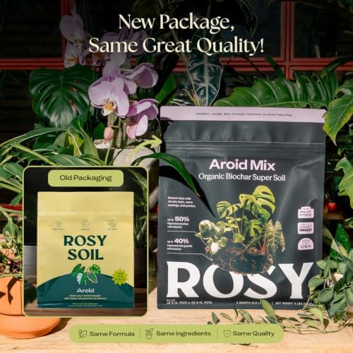 Rosy Soil Aroid Soil Mix, Chunky Biochar Potting Mix, 4 Quarts (Pack of 2) - Image 2