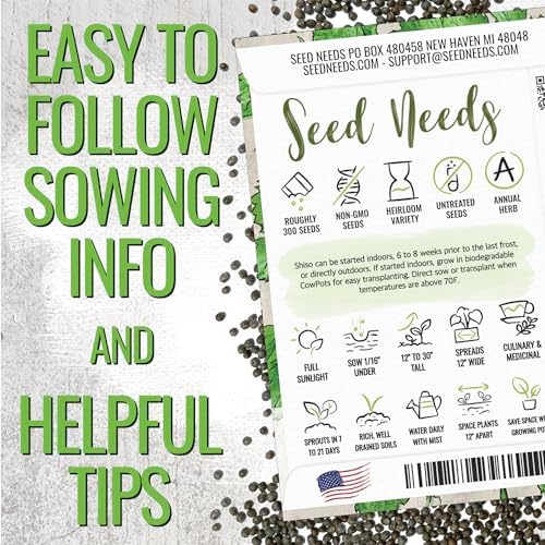 Seed Needs Green Shiso Seeds to Plant an Herb Garden - 1 Pack - Image 4