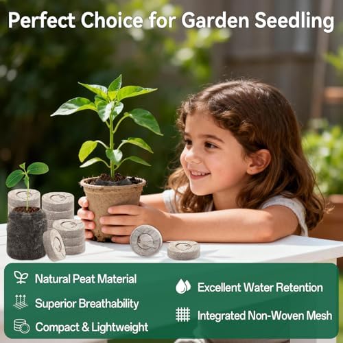 Halatool 55 Pcs 30mm Peat Pellets for Seedlings, Seed Starter Soil - Image 3