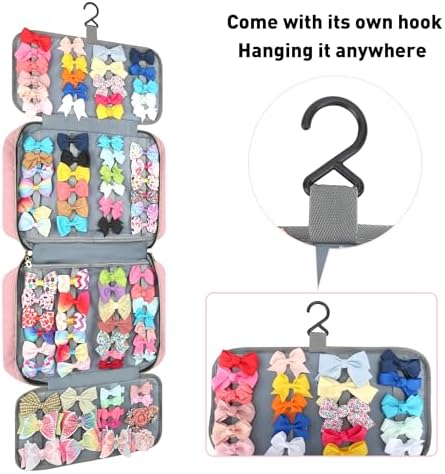 MICOM Hanging Hair Accessories Storage Bag for Girls, Hair Bow Organizer - Image 2