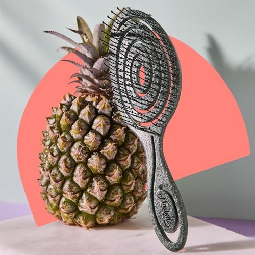 Ninabella Detangling Hair Brush - Gentle Detangler Brush for Curly, Fine, Thick and Long Hair - Hairbrush for Women - For Wet and Dry Hair - Stone Edition - Smoky Grey - Image 3