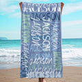 JML Personalized Beach Towel with Name, Custom Beach Towel with Name, Customized Microfiber Pool Towel, Quick Dry & Absorbent Swim Towel for Adult,Anniversary, Birthday, Summer Holiday,Vacation by JML