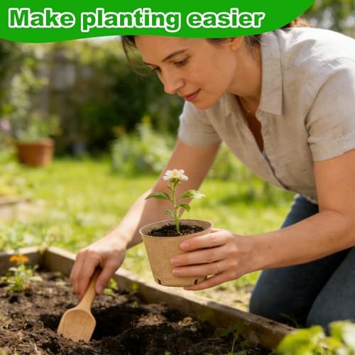JNYONG 60 Packs 4 Inch Peat Pots, Garden Germination Nursery Pots - Image 7