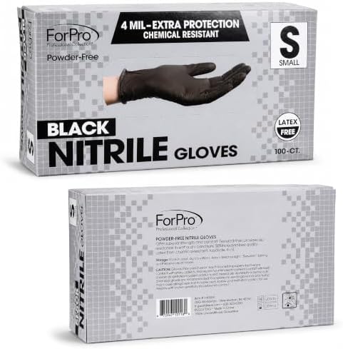 ForPro Disposable Nitrile Gloves, Chemical Resistant, Powder-Free, Latex-Free, Non-Sterile, Food Safe, 4 Mil - Image 3