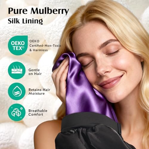YFONG Silk Lined Bonnet for Sleeping Women Men, Double Layer & Adjustable - Image 2