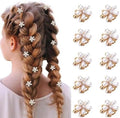 10 Pcs Pearl Mini Claw Clips Daisy Floral Hair Clips, Sweet Artificial Bangs Clips Decorative, Decorative Hair Accessories for Women and Girls by LINXI