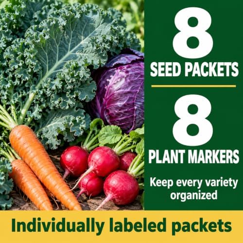 Gardeners Basics Fall Vegetable Seeds for Planting, 8 Heirloom Varieties - Image 6