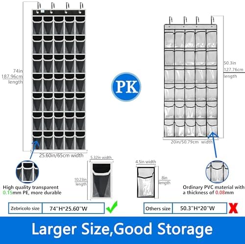 Shoe Rack for Door, Over Door Shoe Organizer for Closet - Image 2