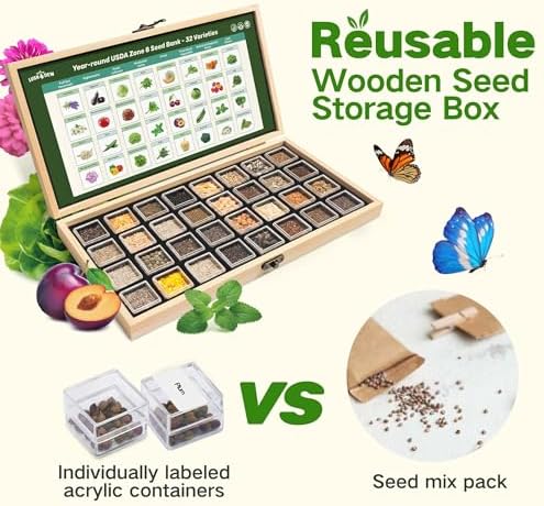 Zone 8 Heirloom Seed Bank, 32 Types Non-GMO Seeds for Planting Vegetables - Image 7