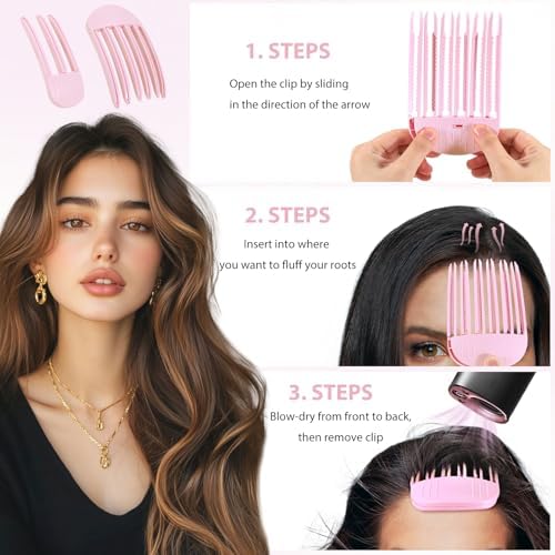 Volumizing Hair Clips for Women 2PCS, Hair Volume Clip Styling Tools Volumizing Comb for Fluffy Bangs Clips for Root Lift, Root Booster Clips - Image 4