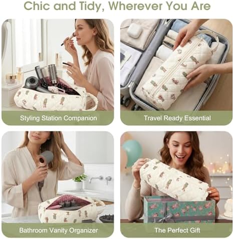 Bear Print Hair Tools Bag Compatible with Dyson Airwrap Shark FlexStyle - Image 5