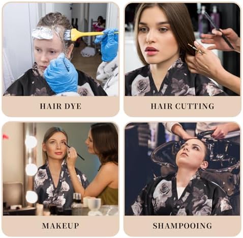 Salon Client Gown Robes Cape Hair Cutting Smock with Adjustable Tie for Hair Cutting Barber Hairstyling - Image 5