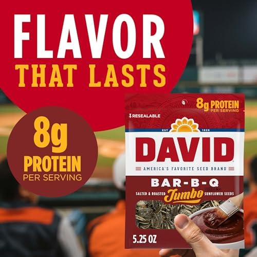 DAVID Jumbo Sunflower Seeds, Bar-B-Q Flavor, 5.25 oz. - Image 4