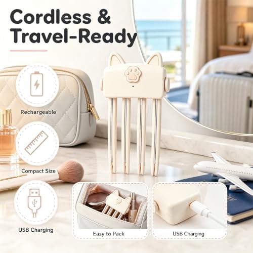 Wireless Heated Root Volumizer Clip, Beige - Image 7