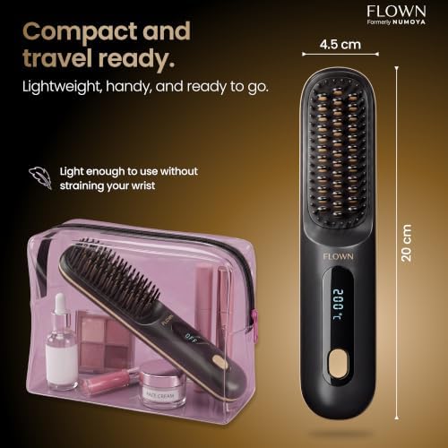 Flown® Original Go Brush MAX - No Damage Heat Brush USB-C Charger (Black) - Image 6