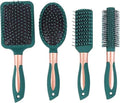 Anti-Static Hair Brush Set - Oval, Round, Vent, Detangling and Paddle Combs for Wet or Dry Hair - Massage and Shine for Women, Men, Kids by Unknown
