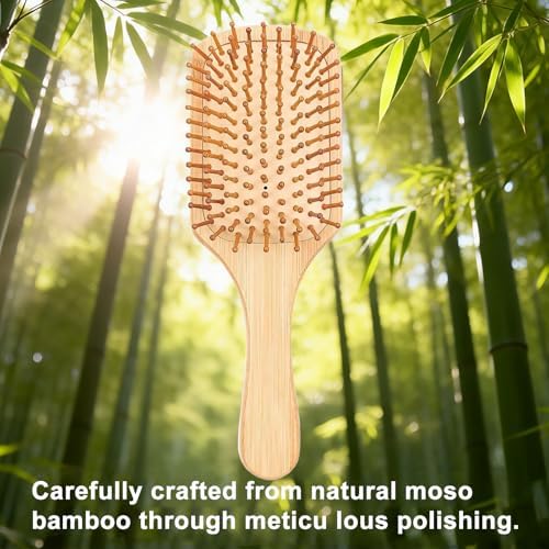 Bamboo Hair Brush for Hair Growth - Soft Bamboo Bristle Scalp Massager - Image 5
