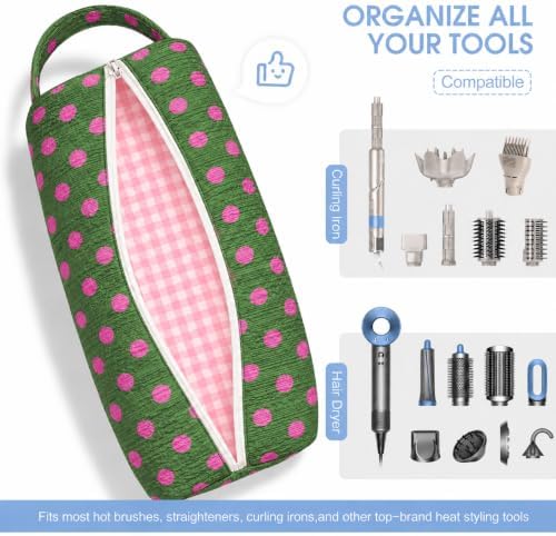 Slim Quilted Hair Tools Travel Case Styling Tools, Wide-Open Design - Image 4