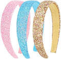 Headbands for Girls, 3 Pack Sparkly Glitter Toddler Girls Headbands by Uintoon