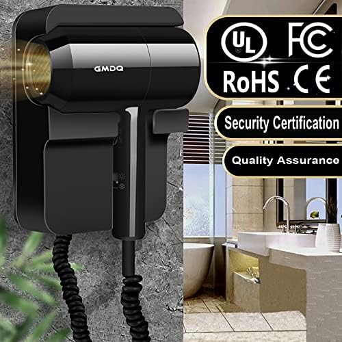 Hotel Wall Mounted Hair Dryer for Bathroom,Restroom Professional Blow Dryer,with Stand Rack,Specialised Motor for Salon,Fast Drying - Gifts【Massage Comb, Screws+ Adhesive】 110V - Image 5