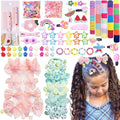 882Pcs Hair Accessories for Girls Elastic Ties Clips Kit Colored by CAMBIODV