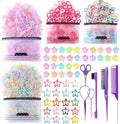 1256 pcs Hair Accessories for Girls Ponytail Holders Toddler Hair Ties with 30 pcs Mini Hair Clips 20 pcs Star Hair Clips by EAQIOIL