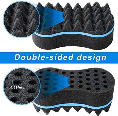 3Pcs Hair Styling Set for All - Curl Brush, Twist Sponge for Textured Hair with Metal Pick - Image 3