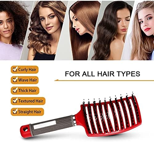 Magical Ultra Detangling Brush for Wet or Dry Hair, Detangler Brush, Fast Drying Styling Massage Hairbrush for Men, Women and Kids (Pink+Purple) - Image 4