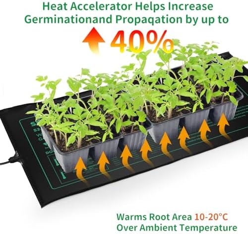 Seedling Heat Mat for Seed Starting,10" x 20.75" Waterproof Heating Pad for Indoor Plants Germination, Gardening, Hydroponic, Greenhouse - Image 6