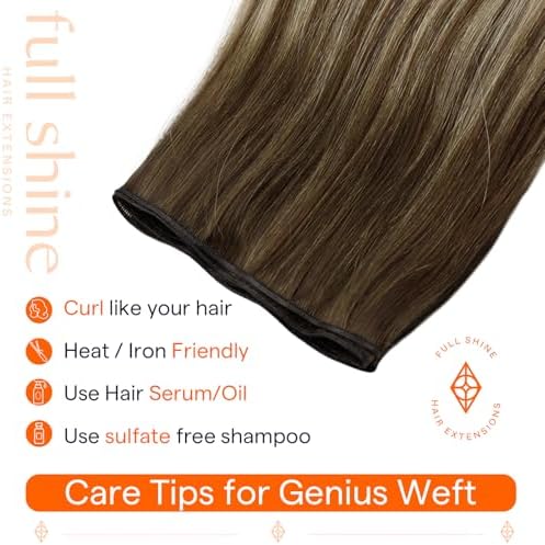Full Shine Sew In Hair Extensions Real Human Hair 22 Inch 80g - Image 6