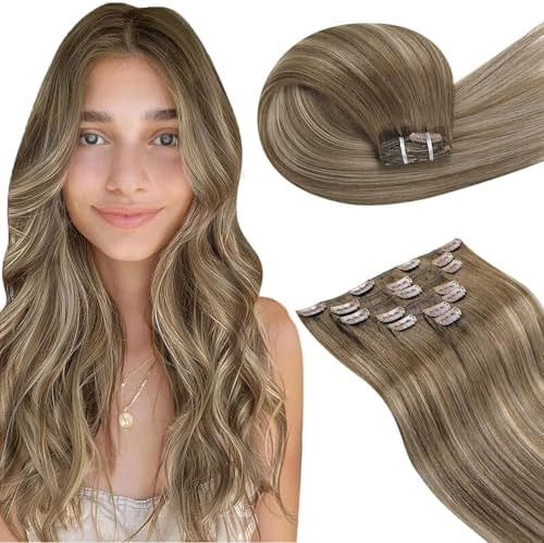 LaaVoo Clip In Hair Extensions, Long Straight, 24 Inch by LaaVoo