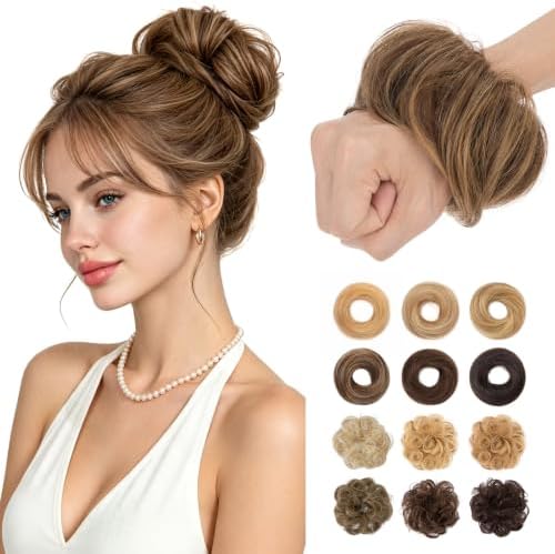 Messy Bun Hair Pieces Human Hair, Straight #2RP6R by SLEEKALON