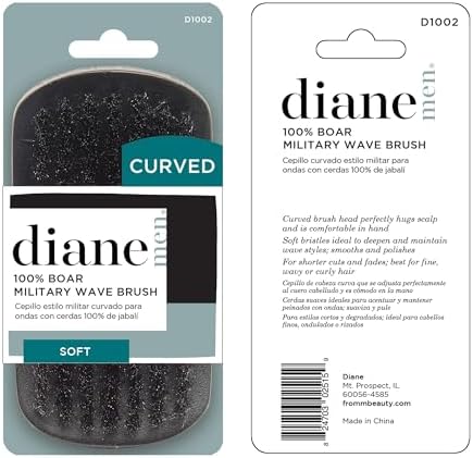 Diane 100% Boar Bristle Curved Brush for Men and Women - Detangling, Smoothing Wave Styles for Fine to Medium Hair, Restores Shine and Texture - Image 6