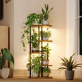 Bamworld Indoor Plant Stand with Grow Light Corner 5Tier by Bamworld