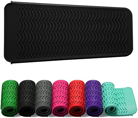 ZAXOP Resistant Silicone Mat Pouch for Flat Iron, Curling Iron,Hot Hair Tools (Black) by ZAXOP