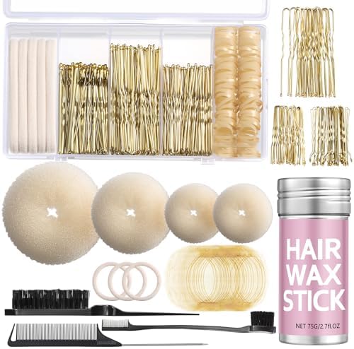 Complete Hair Bun Maker Kit,Donut Bun Maker,Blonde by Unknown