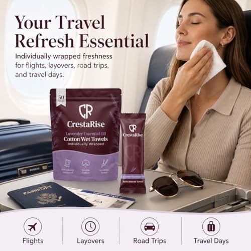 Hot or Cold Moist Cotton Towel Individually Wrapped 9" X 9" Inch Essential Oil Scent Wet Towelettes Disposable Face & Hand Pre-Moistened Wipes Soft Refreshing for Travel Spa Hotel - Image 7