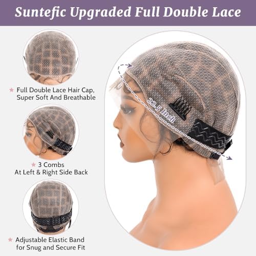 Braided Wig Cap With Human Baby Hair Crochet Wig Cap For Crochet Braids Hair Glueless Double Full Hd Lace Wig Caps For Black Women(#1B Black,99 Sections) - Image 4